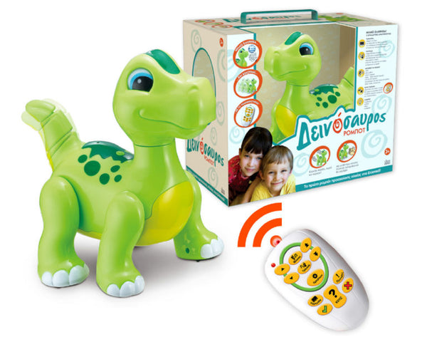 greek speaking dinosaur with wireless remote control