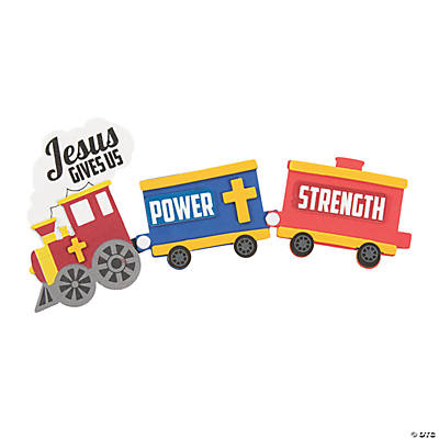 jesus craft activities for kids, jesus gives us power and strength train craft kit