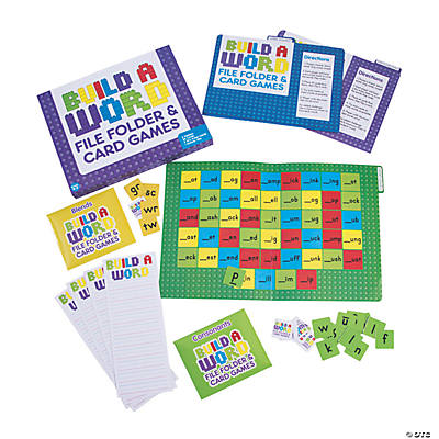 Build a Word File Folder Game and Card Games- school, reading and writing educational resources. Long vowels, short vowels and combination 