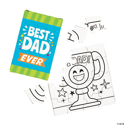 father's day diy craft activity- best dad ever puzzle