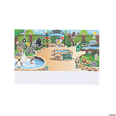 school classroom writing resources- create and write about the zoo and decorate with the zoo stickers