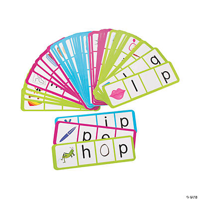 educational cards- learn to read, write and spell 3 letter words- cvc