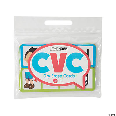 CVC dry erase educational learning cards