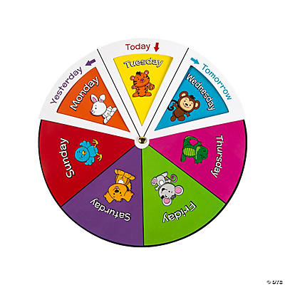 educational resources- learn the days of the week activity wheel