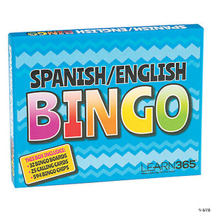 bilingual learning, spanish and english bingo game