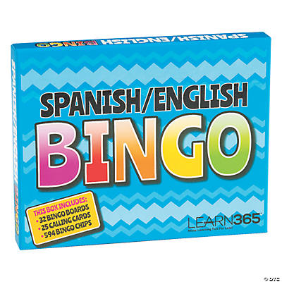 bilingual learning, spanish and english bingo game