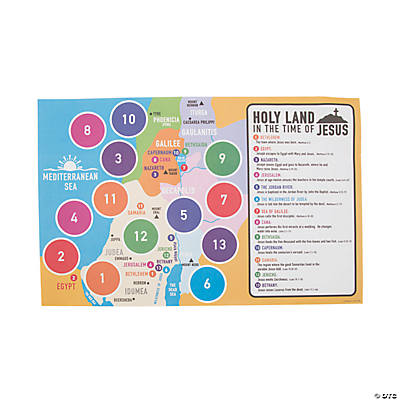 classroom activities- religious studies for kids- large bible map sticker scenes