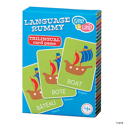 trilingual language card game spanish french english