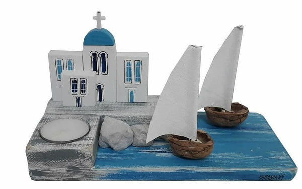 kadilaki tea light candle holder, greek orthodox religious products, greek island inspired