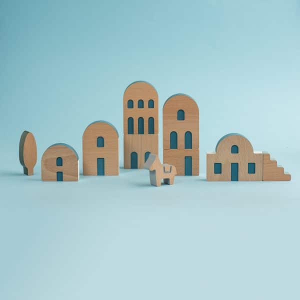 santorini wooden decor toys