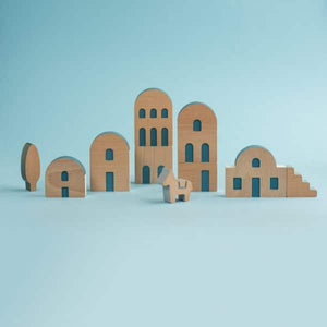 santorini wooden decor toys