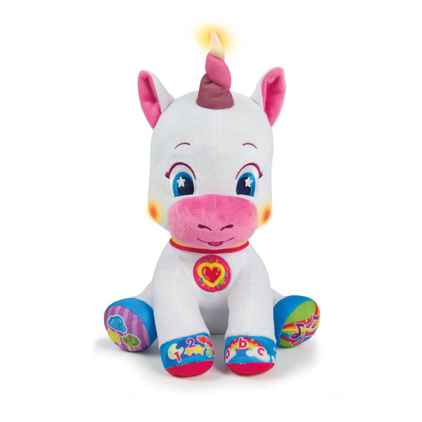 greek speaking unicorn toy, greek kids interactive plush toy