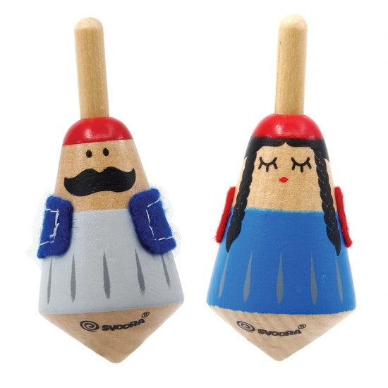 Tsolias and Karagouna greek figure spinning tops