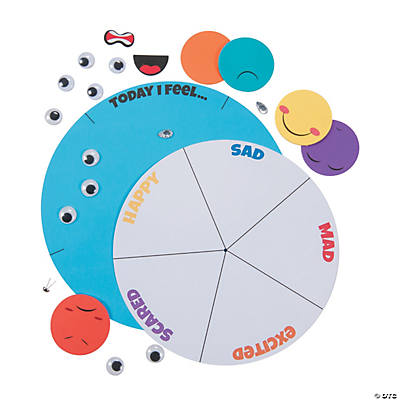 how i feel today wheel craft activity for kids, emotions development, learning aid