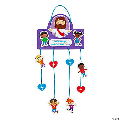 christian religious education activity- jesus and the children mobile craft kit
