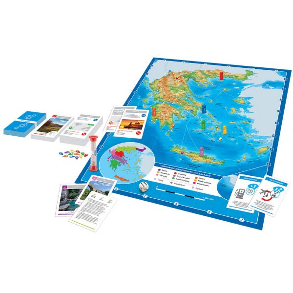 greece map board game, travel to greece family board game