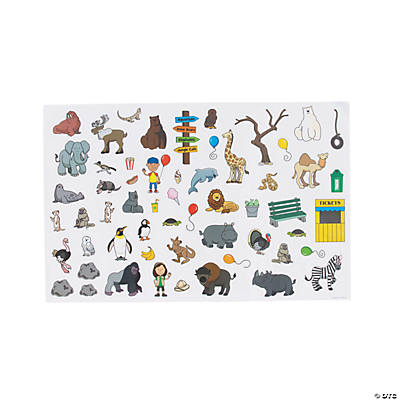 zoo animal stickers- teaching resources- write a story